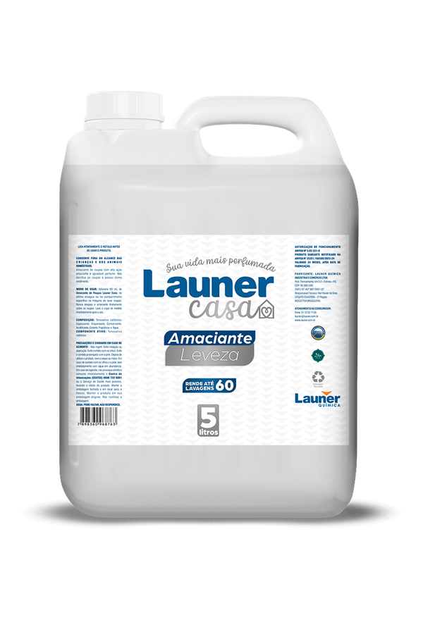 Embalagem de Amaciante Leveza · 5 L