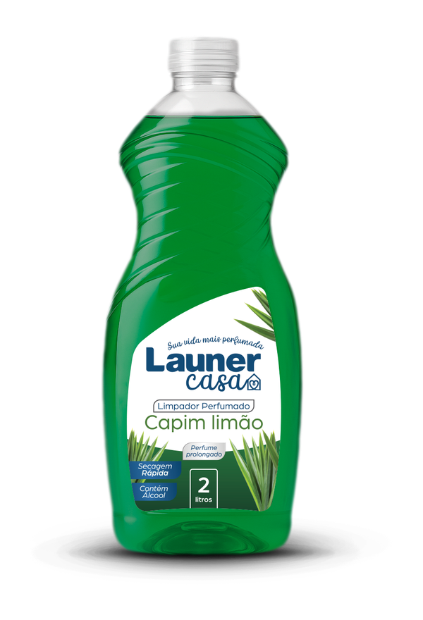 Embalagem de Limpador Perfumado · Capim-Limão · 2 L