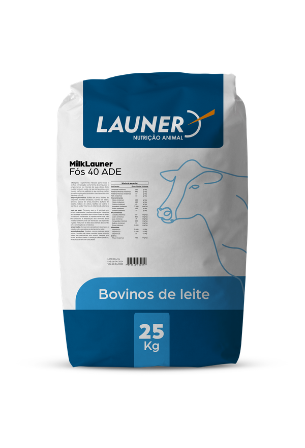 Embalagem de MilkLauner Fós 40 ADE